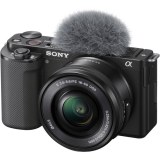 Sony ZV-E10 Mirrorless Camera with 16-50mm Lens and Basic Bundle (Black)