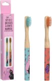 Destockage : Barbapapa, Set de 2 Brosses à Dents Enfant en Bambou, Soins Dentaires, Hyg...