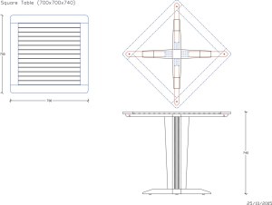 VENTE DE STOCK TABLE EN TECK
