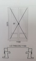 Porte fenêtre PVC blanc