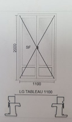 Porte fenêtre PVC blanc