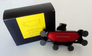 Support téléphone Voiture universel, grille d’aération, rouge