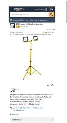 DESTOCKAGE Trépieds 2 projecteurs LED 50W iDW