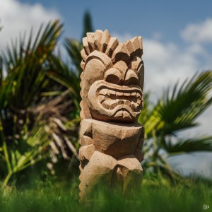 Grossiste Statue Tiki, Totem Kho Lanta, Totem bois extérieur, Totem décoratif pierre na...