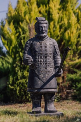 Grossiste statue guerrier chinois, pas japonais en pierre naturelle, statue guerrier chinois xian...