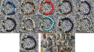 Lot 413 Bracelets Bouddha Pierre Naturelle 8mm 10mm Mixte - Grossiste Revendeur Marché