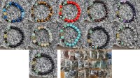 Lot 413 Bracelets Bouddha Pierre Naturelle 8mm 10mm Mixte - Grossiste Revendeur Marché