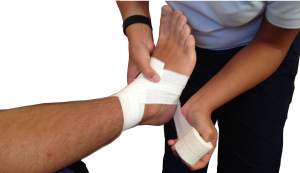 Bandes médicales élastiques adhésives souples de strapping sport strappal elastrap