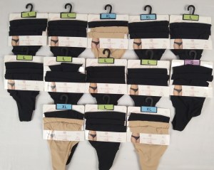 Lot de 13 paquets de 3 strings seconde peau invisible S, L, XL Noir beige Neuf