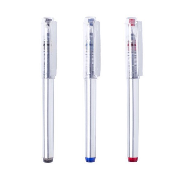 Stylo Roller Grand Et Lourd, Noir Et Doré - Neuf Sans Emballage, Recharge Incluse, Acier - Style Classique