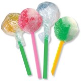 Palettes de sucettes acidulées