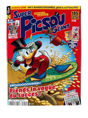 Destockage ; Super Picsou Géant Numéro 225 : Swoooooooshhh! Prends la vague du succès !