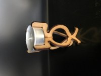 Porte-bougie en bois MDF 3mm / avec bougie inclue