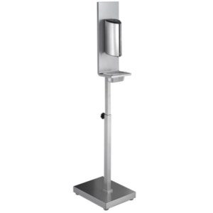 Support mobile inox avec distributeur auto de savon