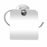 SUPPORT + RABAT POUR ROULEAU PAPIER TOILETTE - CHROMÉ