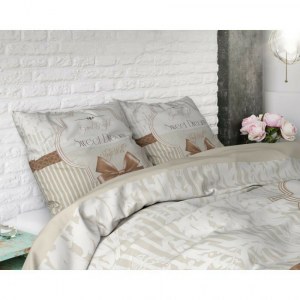 "Sweet Dreams" Set 2/3 pcs Parure de Lit 100% Coton Housse de Couette+Taie d'Oreiller...