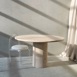 TABLE TRAVERTIN MARBRE