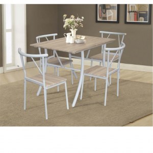 TABLE + 4 CHAISES 2 COULEURS