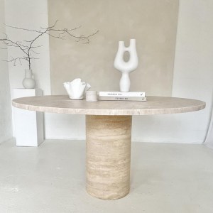 TABLE TRAVERTIN MARBRE