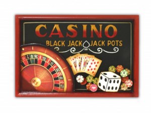 Tableau 3D relief déco américaine Las Vegas Poker