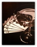 Tableau déco Poker Cocktail Las Vegas USA