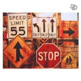 Tableau XL déco USA signalisation New York
