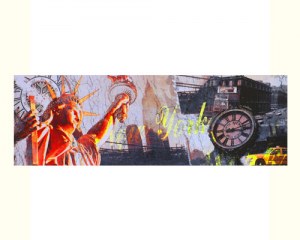 Tableau panoramique déco américaine New York statue de la liberté