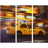 Tableau triptyque déco américaine Taxi NEW YORK USA