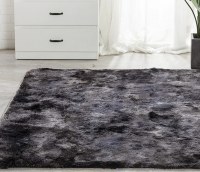 160x200 Grand Tapis Gris Foncé doux, épais et moelleux en peluche enfant salon lit chambre