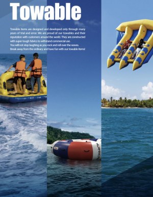 Jeux nautiques gonflables et tractables, flyfish, bandwagon, bananes, bouées