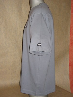 Tee shirt REEBOK col V gris bleu manches courtes