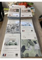 PARURES DE DRAPS : Drap Plat 240x300 + Drap Housse 160x200 + 2 Taies d'Oreillers