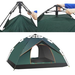 Tente camping pliage rapide - 2x1.90m - h 1m35/40 - double toit - moustiquaire