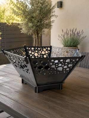Brasero de jardin design – Acier brut – Made in France– Kit Modulaire Sans Soudure