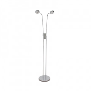 DÉSTOCKAGE LAMPADAIRE MINI 2 LUMIÈRES LED METAL CHROME