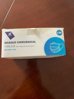 Masques chirurgicaux type 2R BOITE EN FRANCAIS