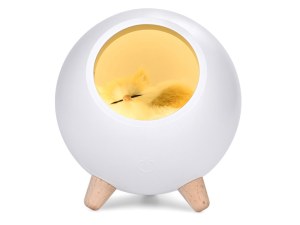 Veilleuse enfant Chat - 3 intensités d’éclairage ajustables - Batterie rechargeable -...