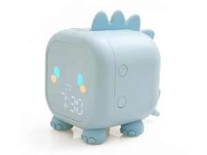 Réveil digital enfant - Veilleuse à intensité variable - Contrôle vocal - Double alarme