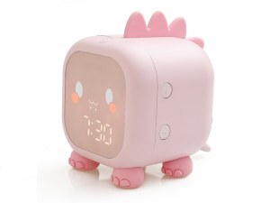 Réveil digital enfant - Veilleuse à intensité variable - Contrôle vocal - Double alarme