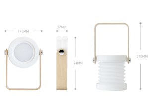 Lanterne modulable LED - Lampe Veilleuse 3 intensités ajustables - Interrupteur tactile...
