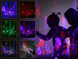 Veilleuse avec Projecteur d'Ambiance - Effets Lumineux Univers et Fonds Marins