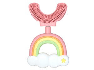 Brosse à Dents pour Enfant en Silicone Médical - Forme en U - Douce et Ergonomique