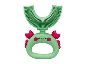 Brosse à Dents pour Enfant en Silicone Médical - Forme en U - Douce et Ergonomique