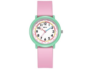 Montre à quartz enfant - 3 aiguilles - Étanche 3 ATM - Bracelet en silicone