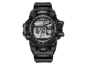 Montre digitale enfant avec chrono et alarme - Étanche 5 ATM - Affichage rétroéclairé