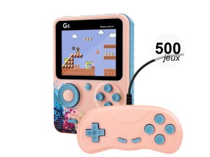 Console de Jeu Émulateur 500 Jeux Inclus - Écran LCD 3 pouces - Autonomie 7h - Manette...