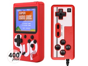 Console de Jeu Émulateur avec 400 Jeux, Écran HD 2,4", Manette Multijoueurs, Autonomie...