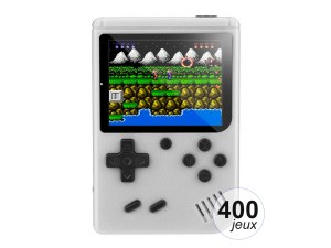 Console de Jeu Émulateur 400 Jeux Inclus - Écran LCD 3 pouces - Autonomie 7h - Sortie AV