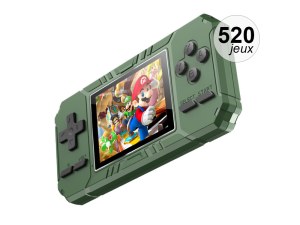 Console de jeu Émulateur avec 520 jeux - Écran 3 pouces HD - Autonomie 7 h - Sortie AV