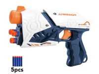 Pistolet à fléchettes en mousse - Compact avec rangement - Portée jusqu'à 12 m